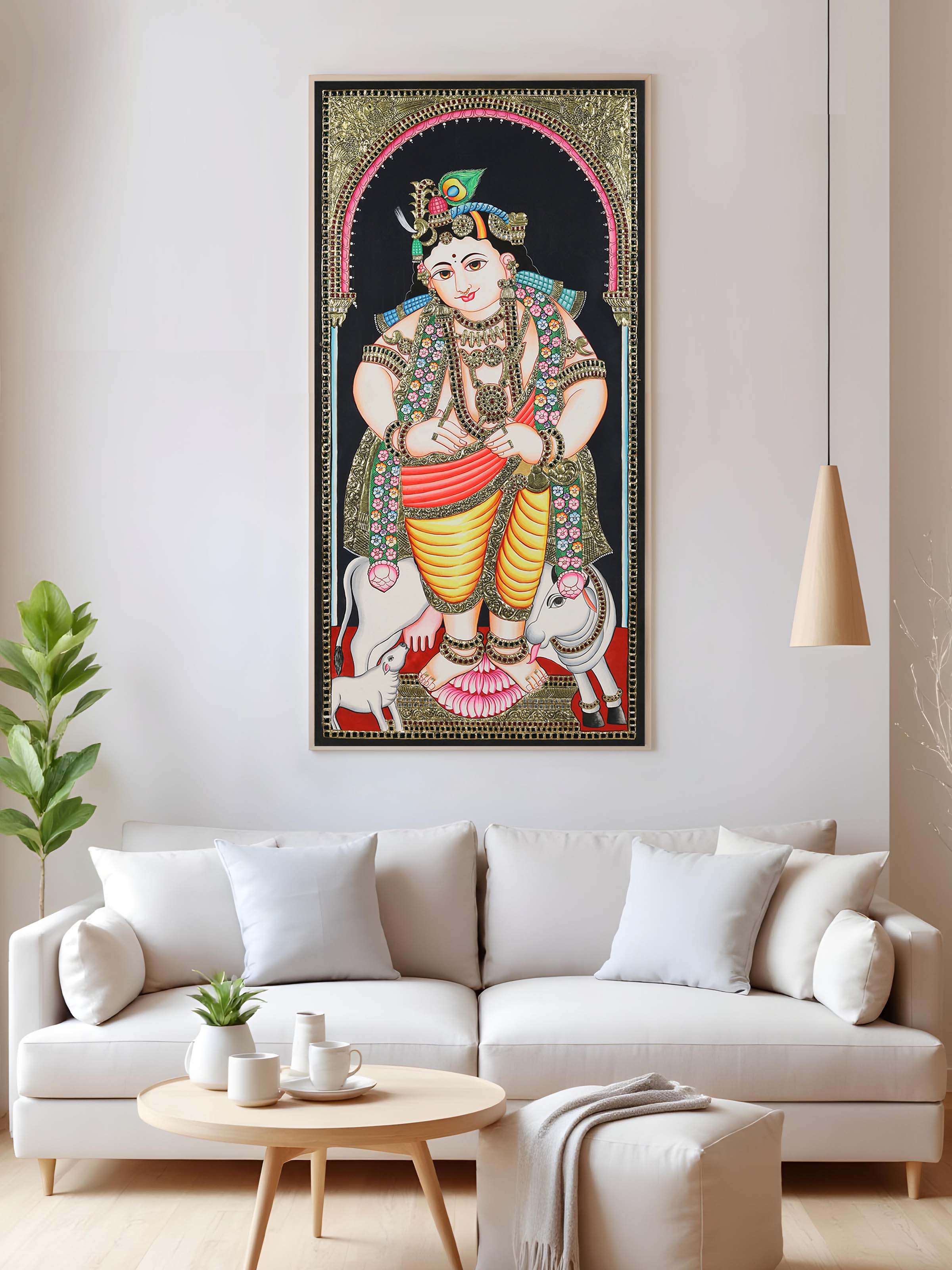 Vitobha Krishna Thanjavur Painting