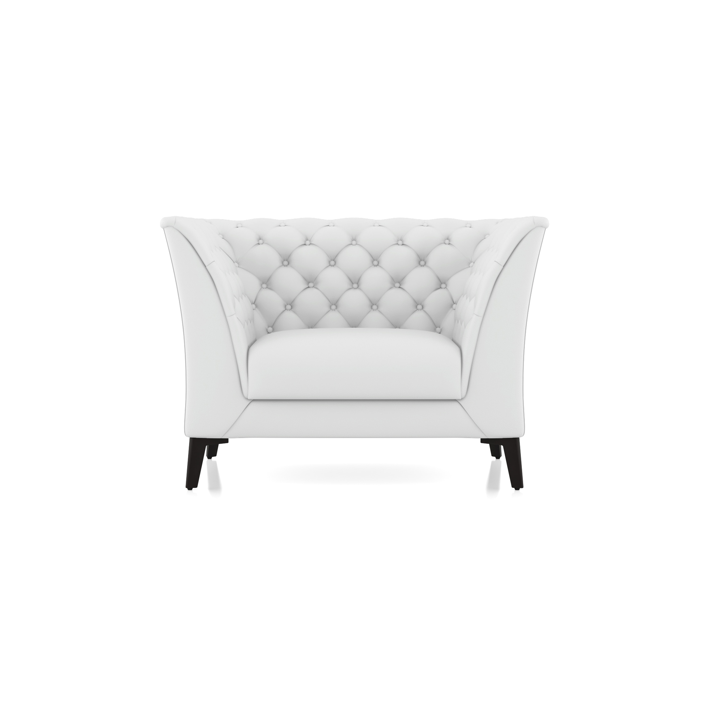 Weston 1 Seater Premium Italian Leather Sofa In Polaris