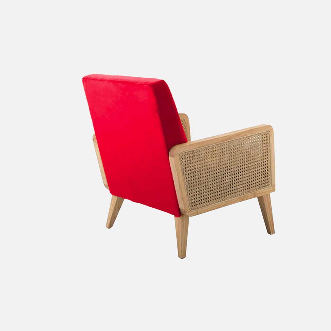 Evant Ratan Accent Chair in Red Colour