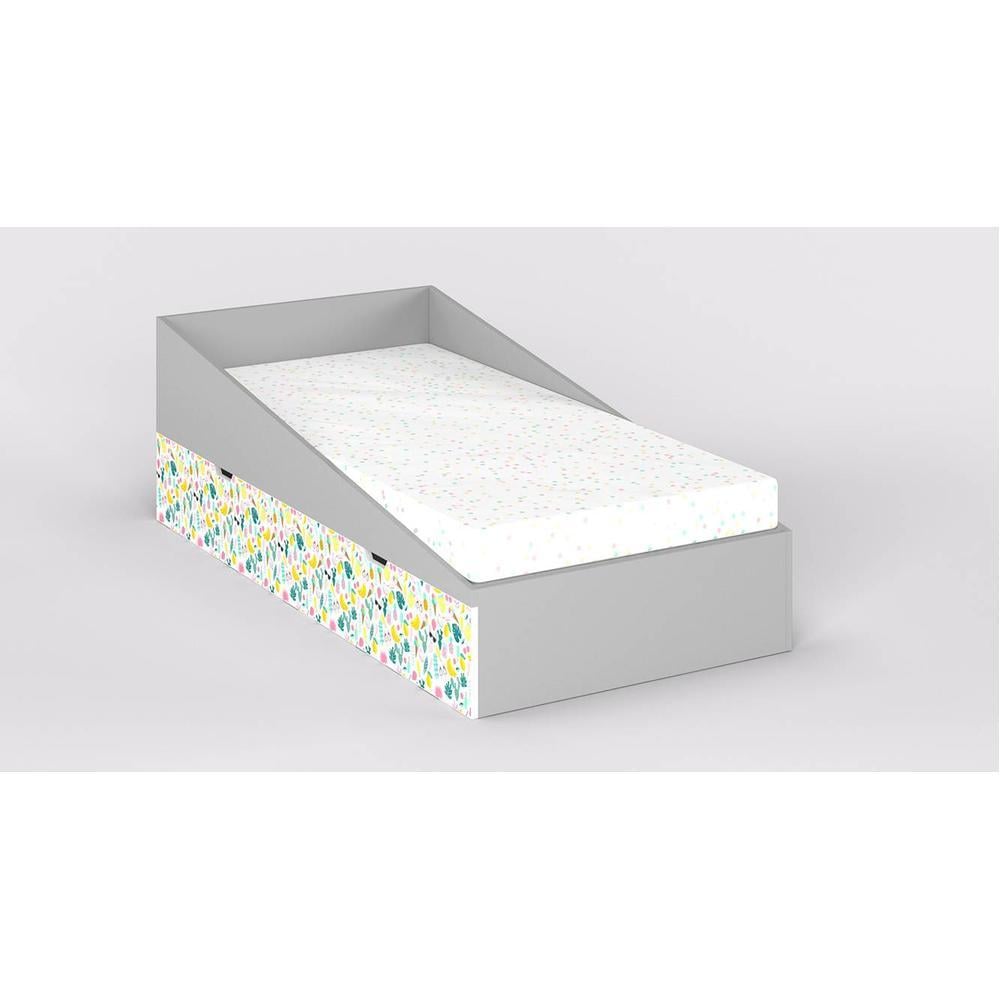 Ramp Up Engineered Wood Drawer Storage Bed in Electric Blue Colour