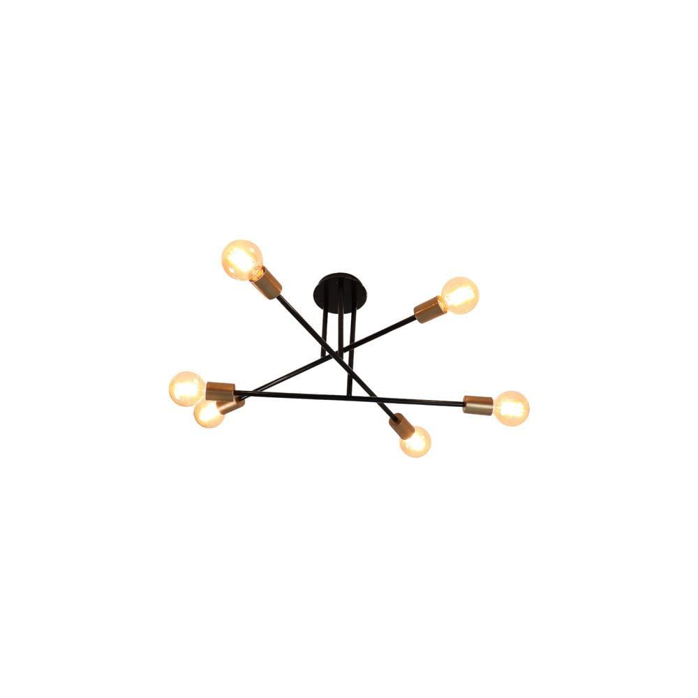 Six Head Sputnik Black Mordern Chandelier