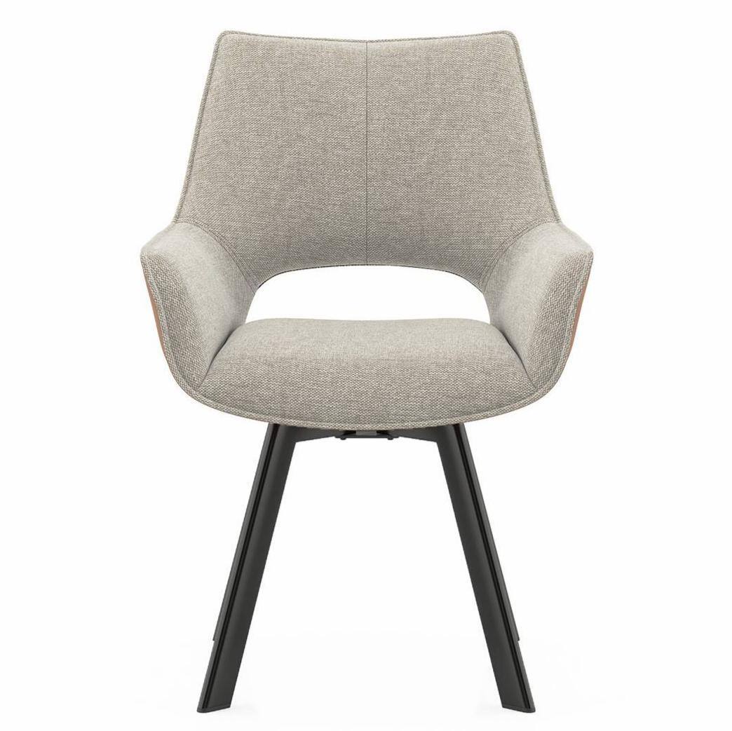 Atlas Crest Solid Wood 4 Seater Dining Table with set of 4 Casey Swivel Dining Chair