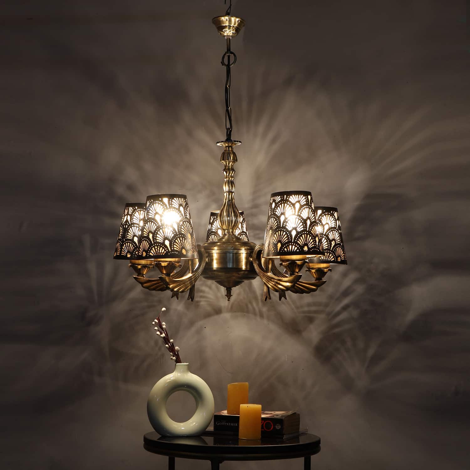 Devansh Metal Electric Wall Light in Blue Colour with Blue Shade Count of 2 Lights