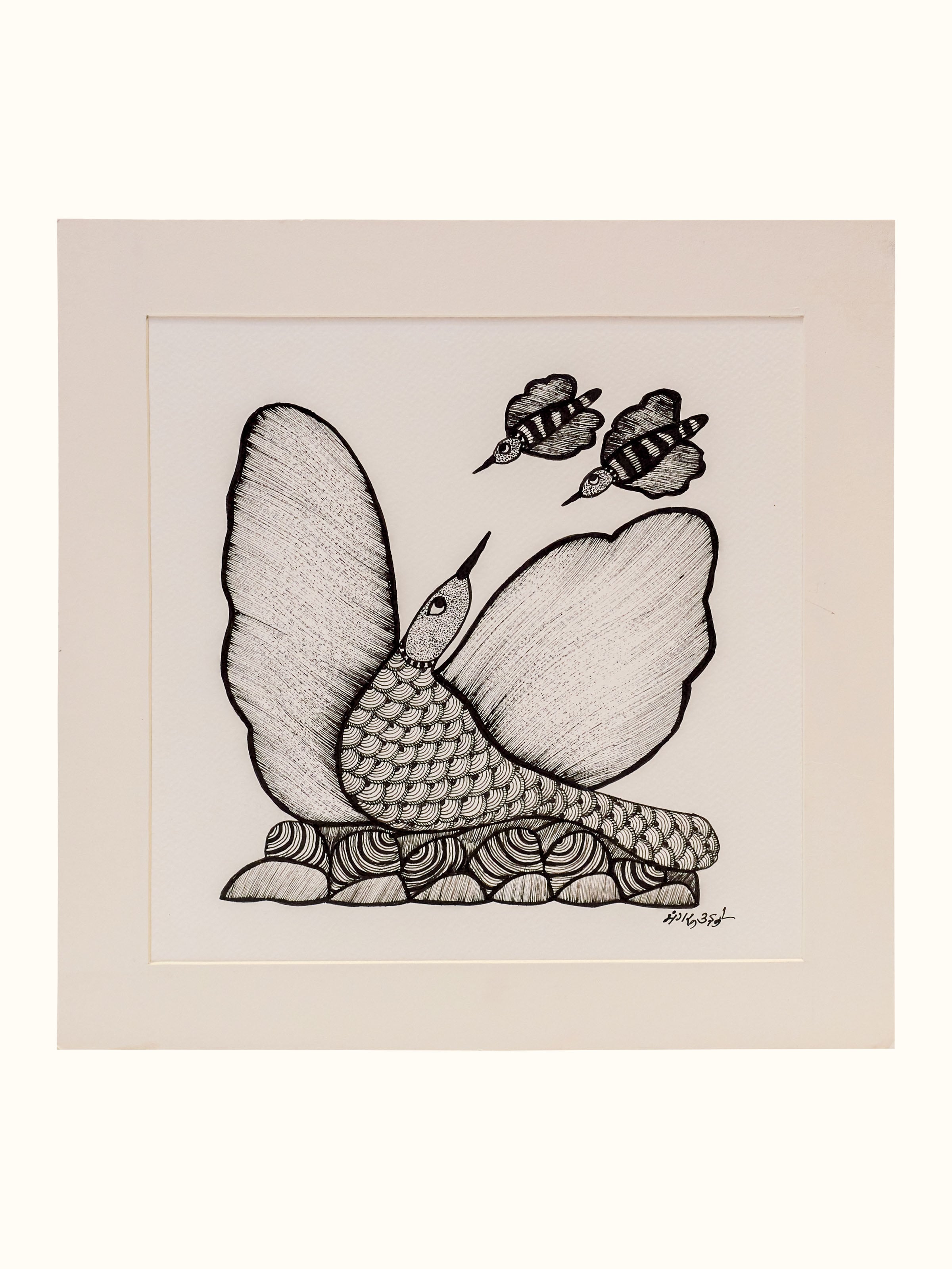 The Guiding Nest Gond Painting