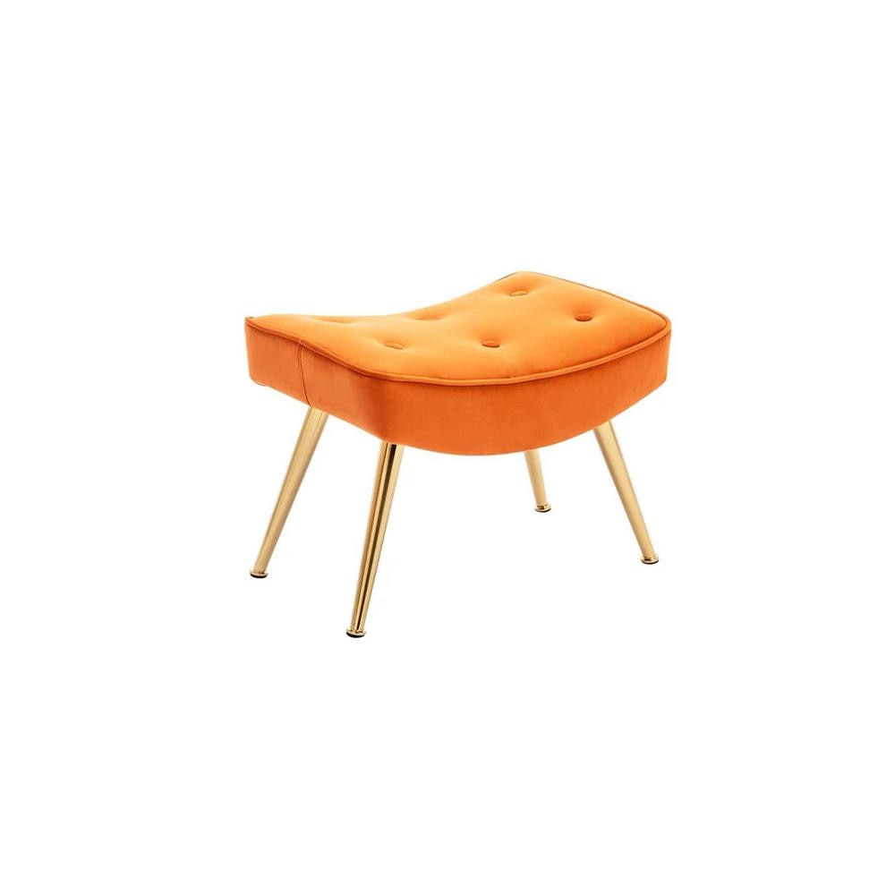WilAccent Accent Chair With Ottoman Orange
