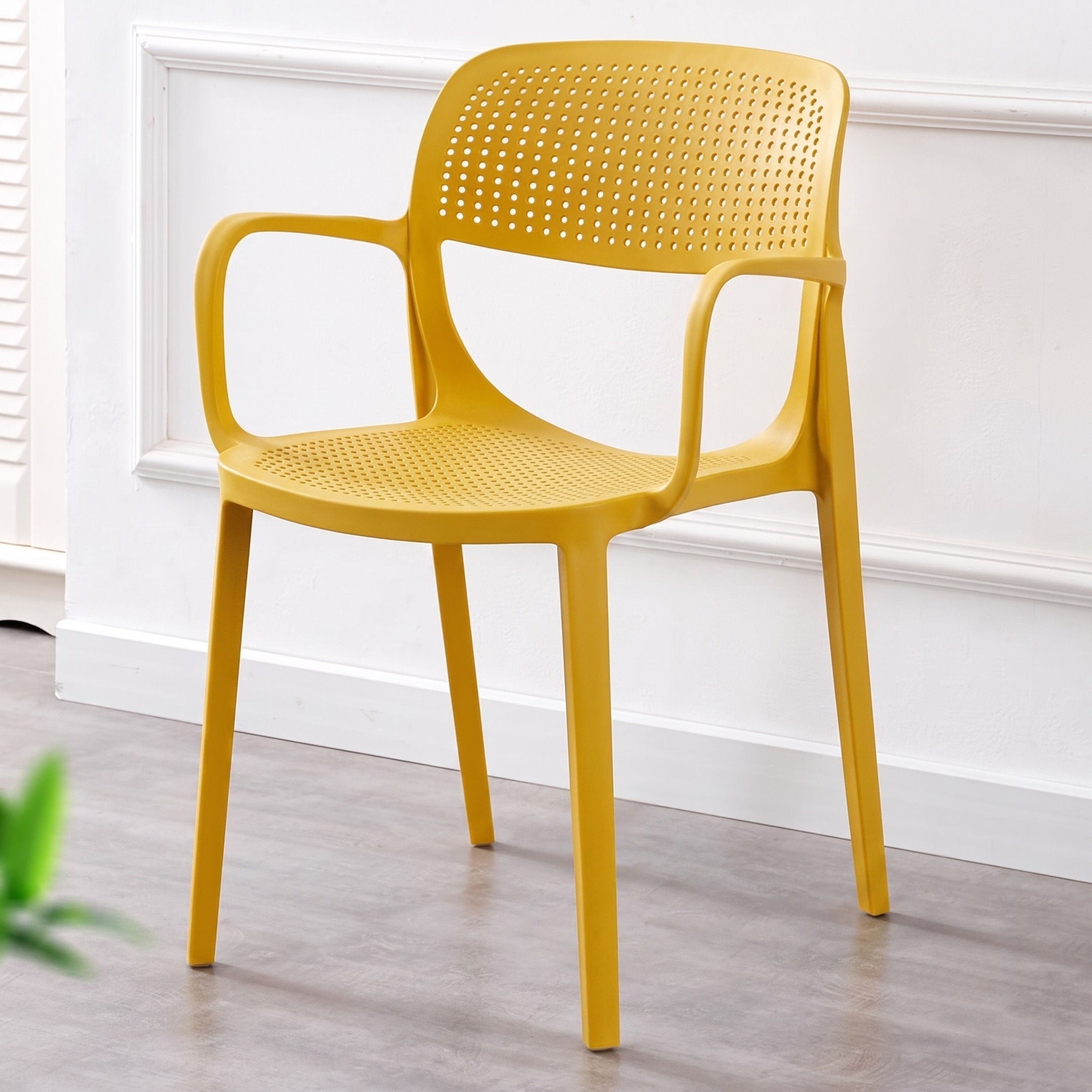 Kepler Brooks Vola Cafeteria Dining Chair in Yellow Colour - Kepler Brooks