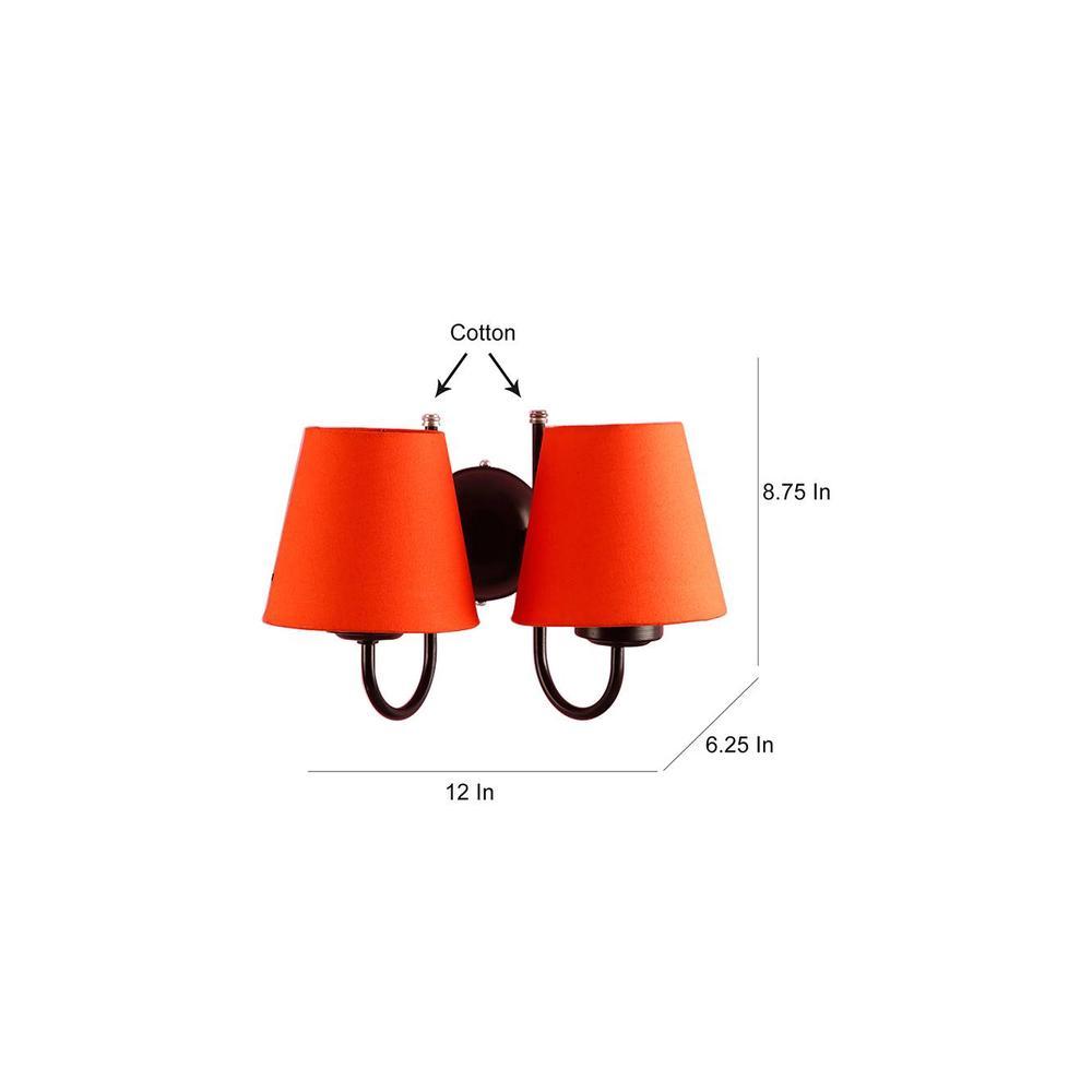 Edwena Orange Fabric Wall Light