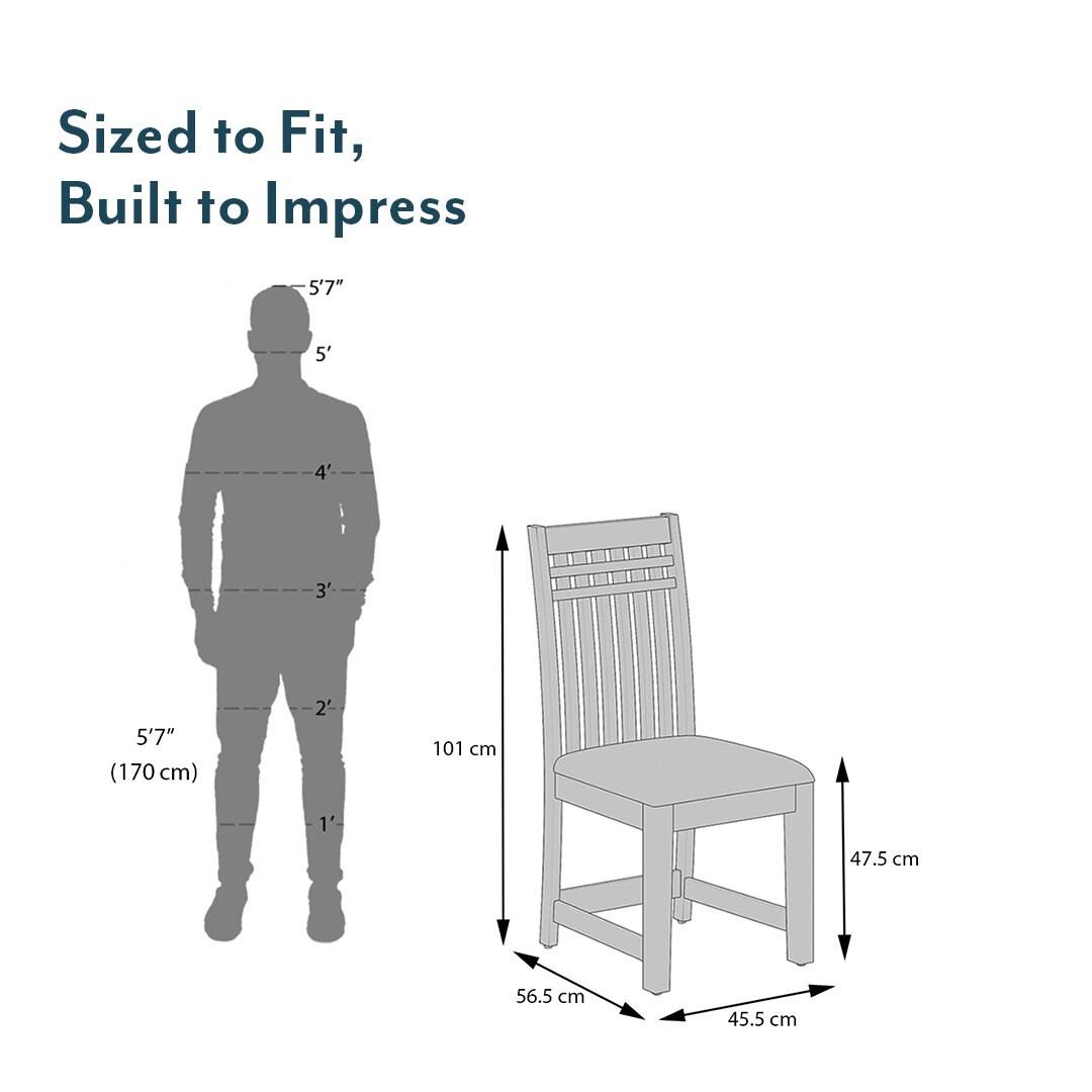 Diego Dining Chair In Teak, Fabric Midnight Indigo Blue