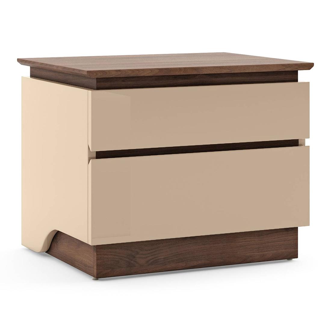 Sydney Bedside Table in Beige High Gloss Finish