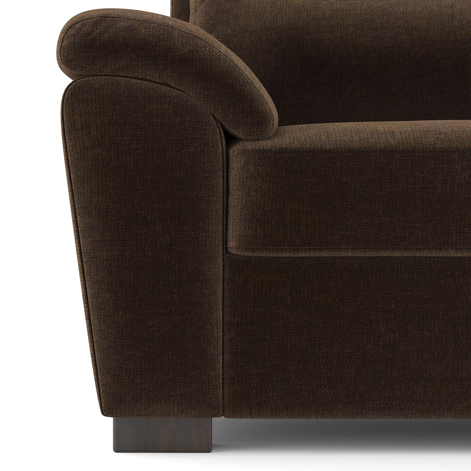 Adelaide Premium 1 Seater Fabric Sofa in Dark Earth Colour