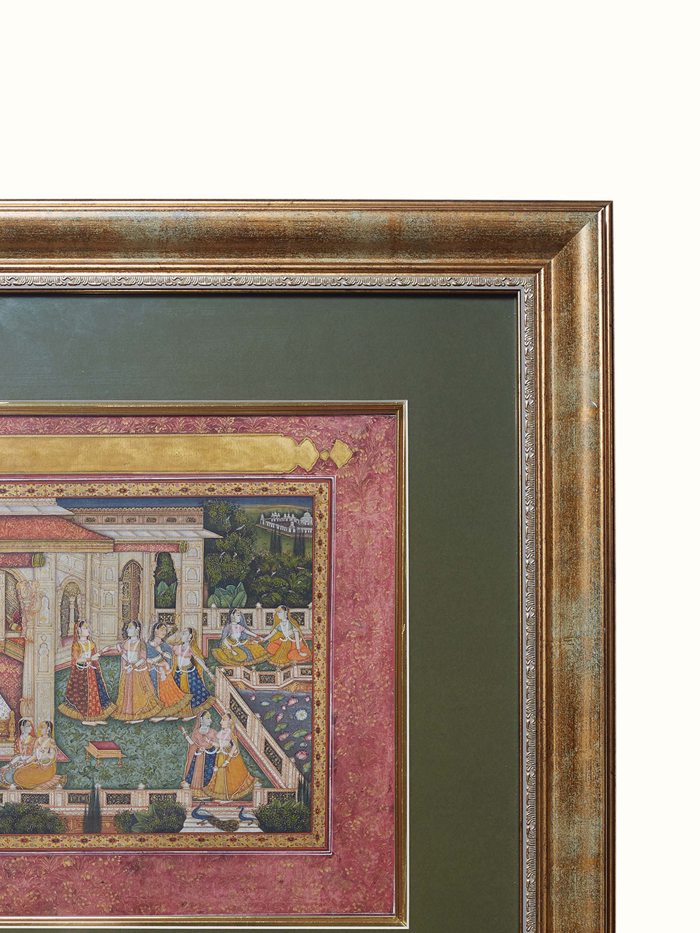 Radha Krishna Gopies Miniature Painting