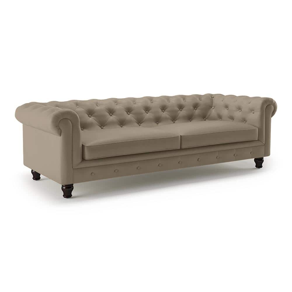 Winchester 4 Seater Leatherette Sofa in Cappuccino Colour
