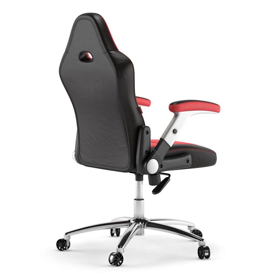 Mika Leatherette Study Chair in Scarlet Red Colour