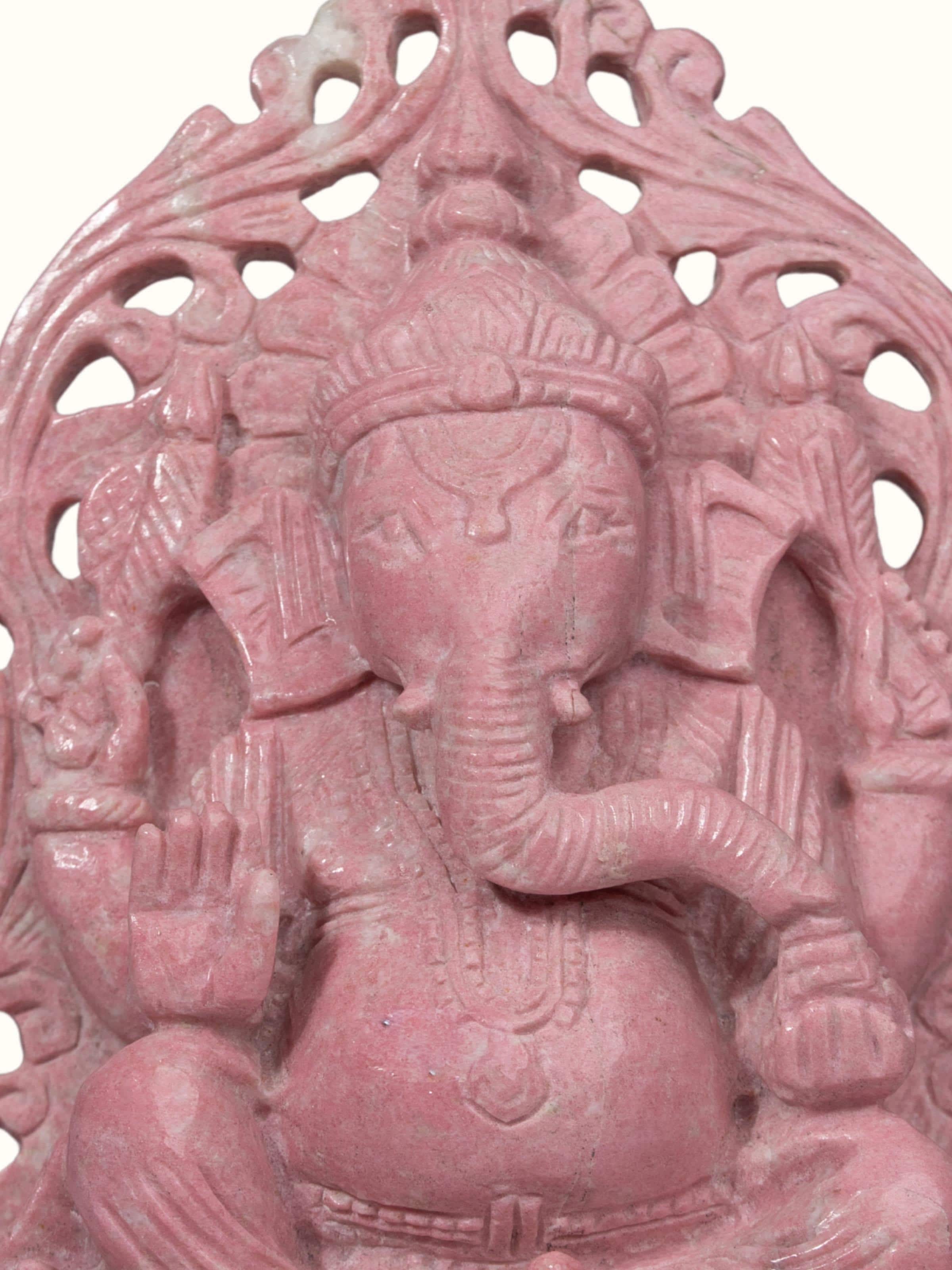 Thulite Ganesha Idol