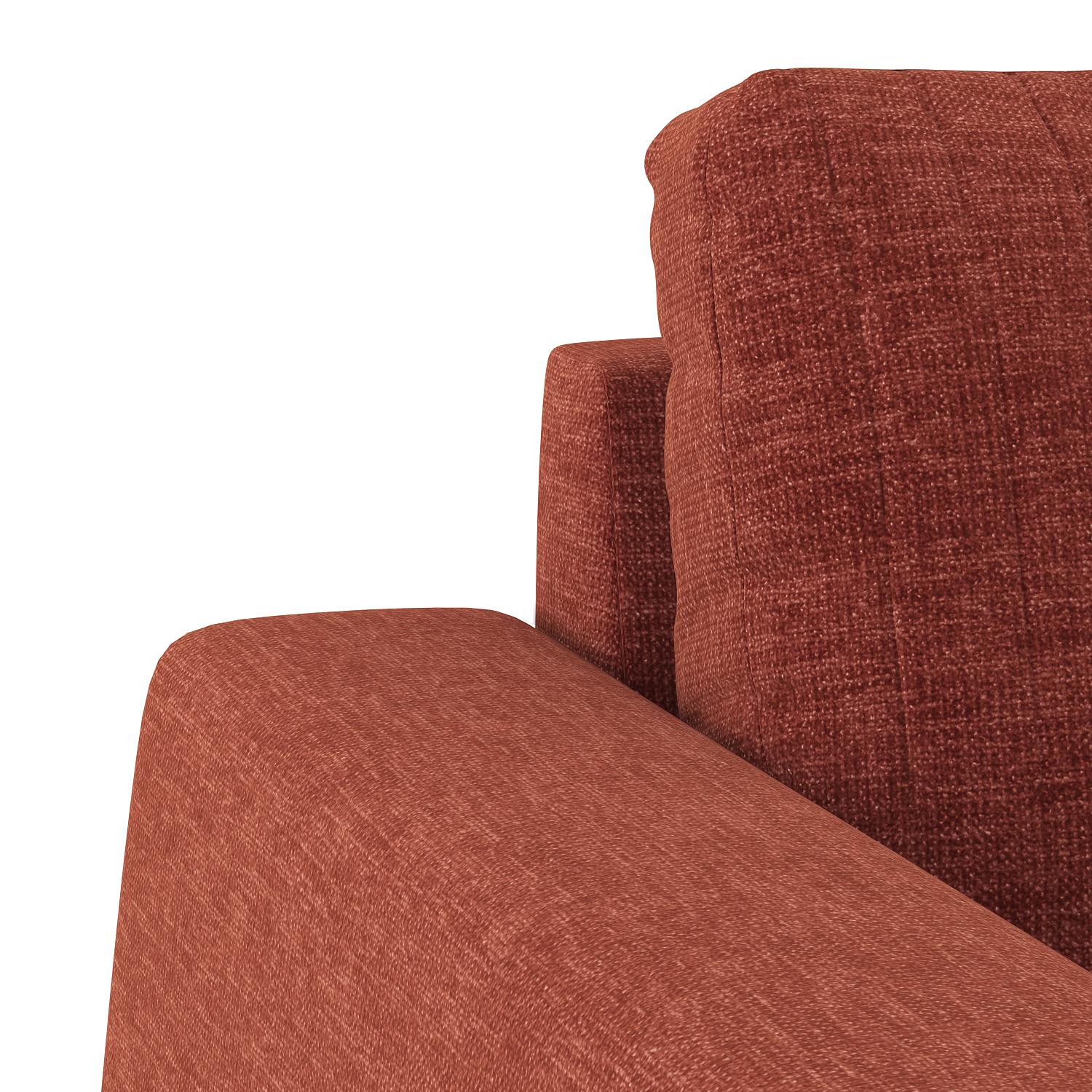 Granada Essential 1 Seater Fabric Sofa In Dark Coral
