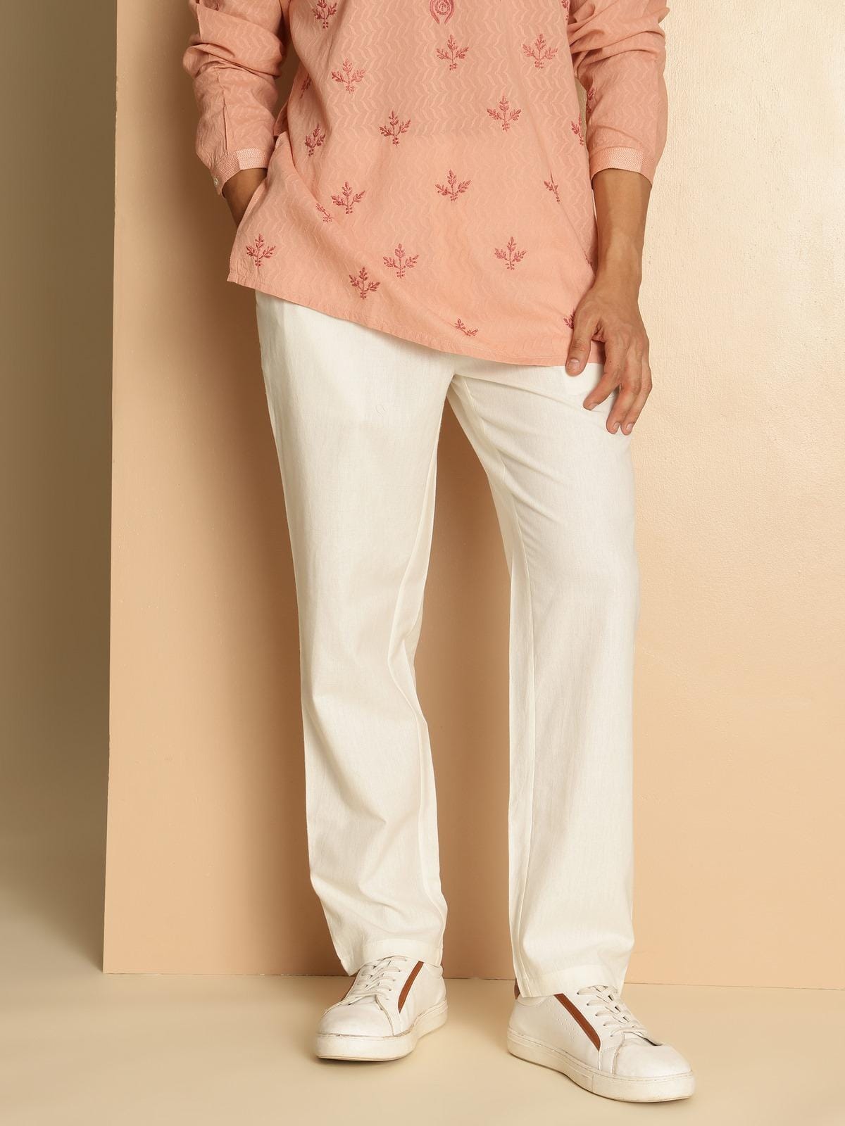 Close-up to highlight the soft cotton texture and comfort of the fabric.