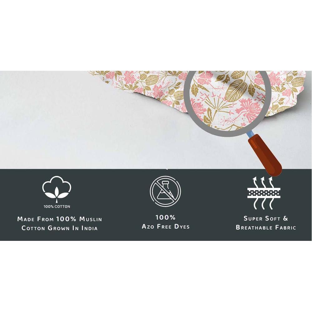 Maia Stainless Steel Baby Cradle with Mosquito Net Florals & Stripes