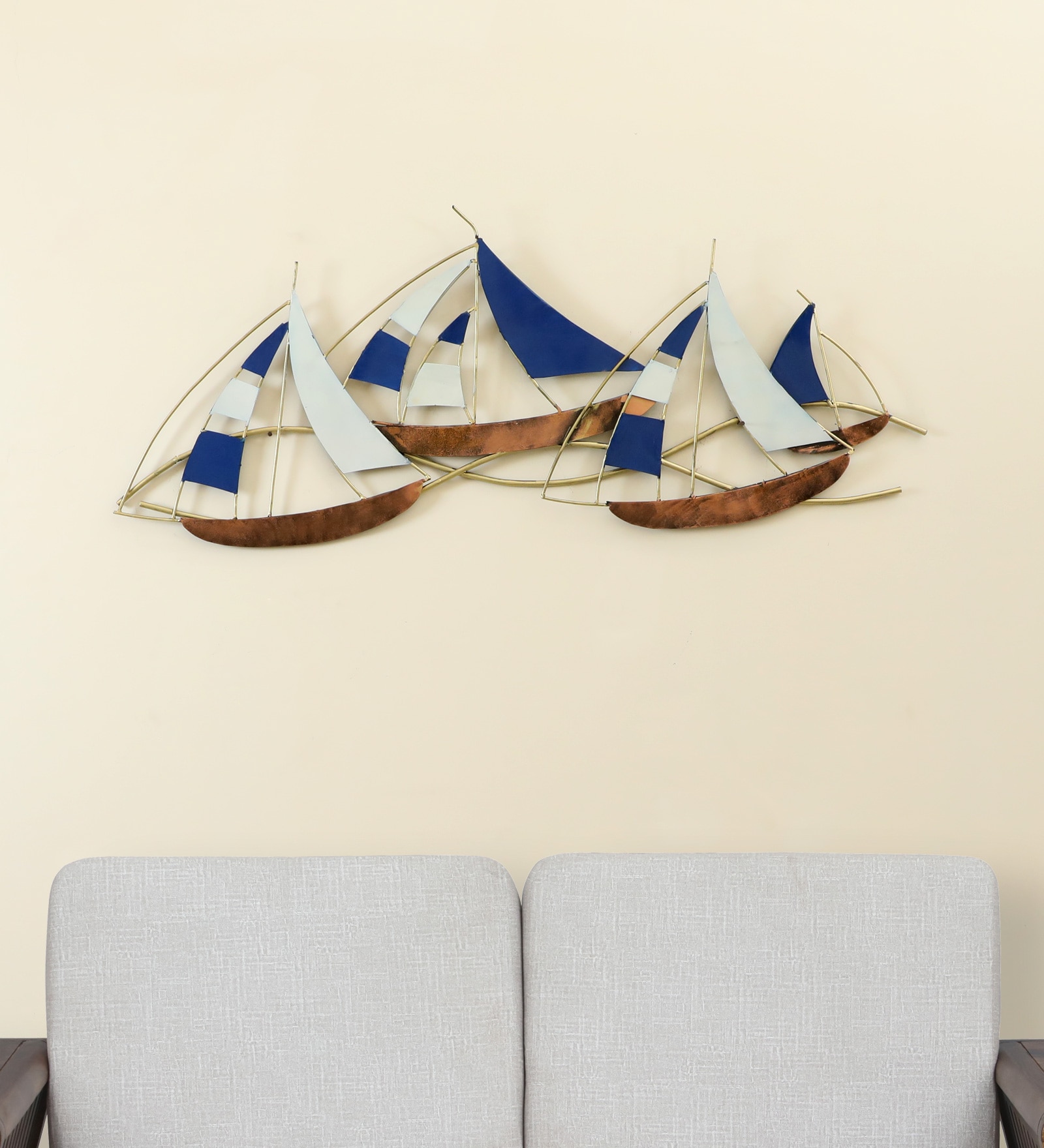 W-Ted Abstract Metal Wall Decor in Multicolor Set of 1