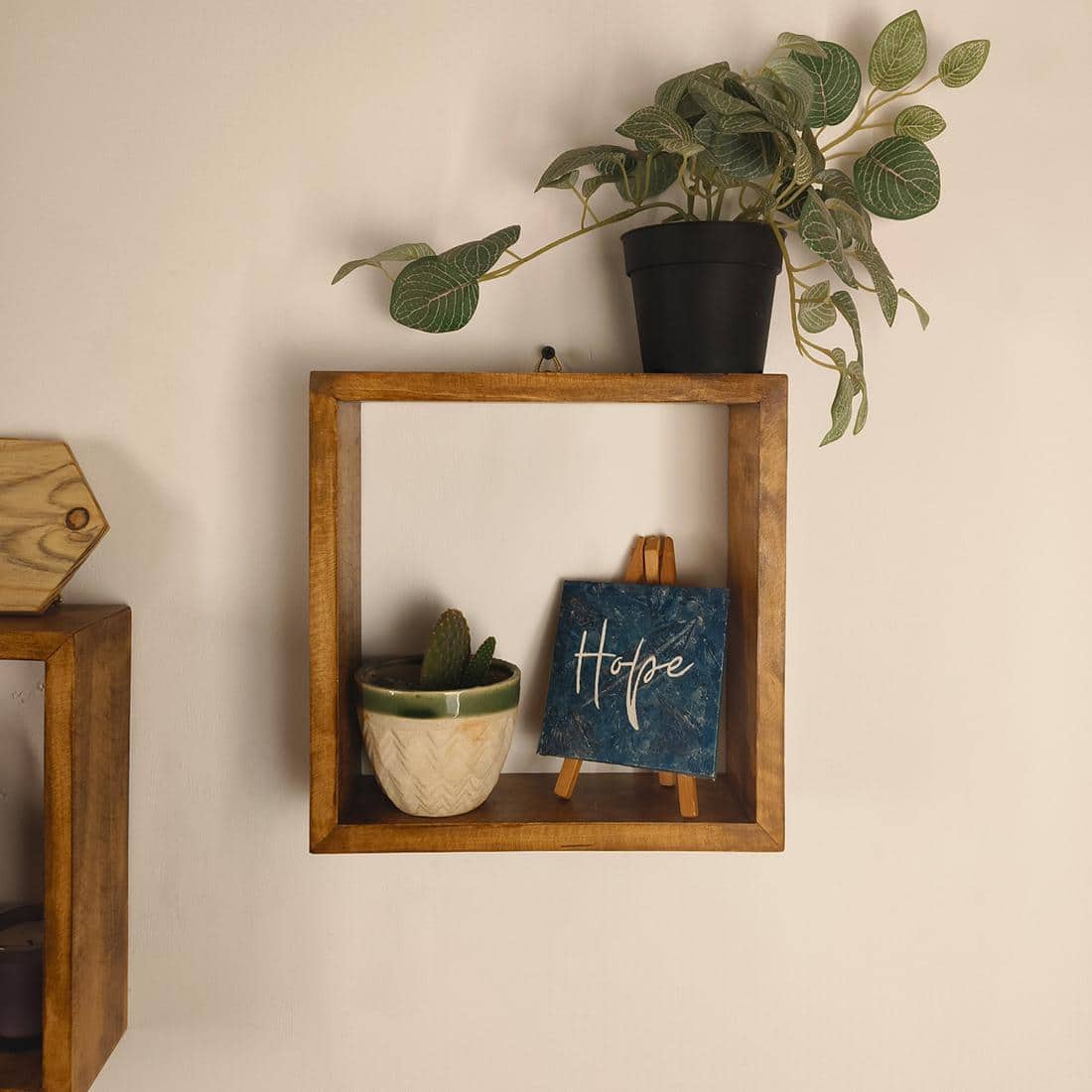 George Iii Rectangular Shaped Set Of 3 Wooden Wall Shelves