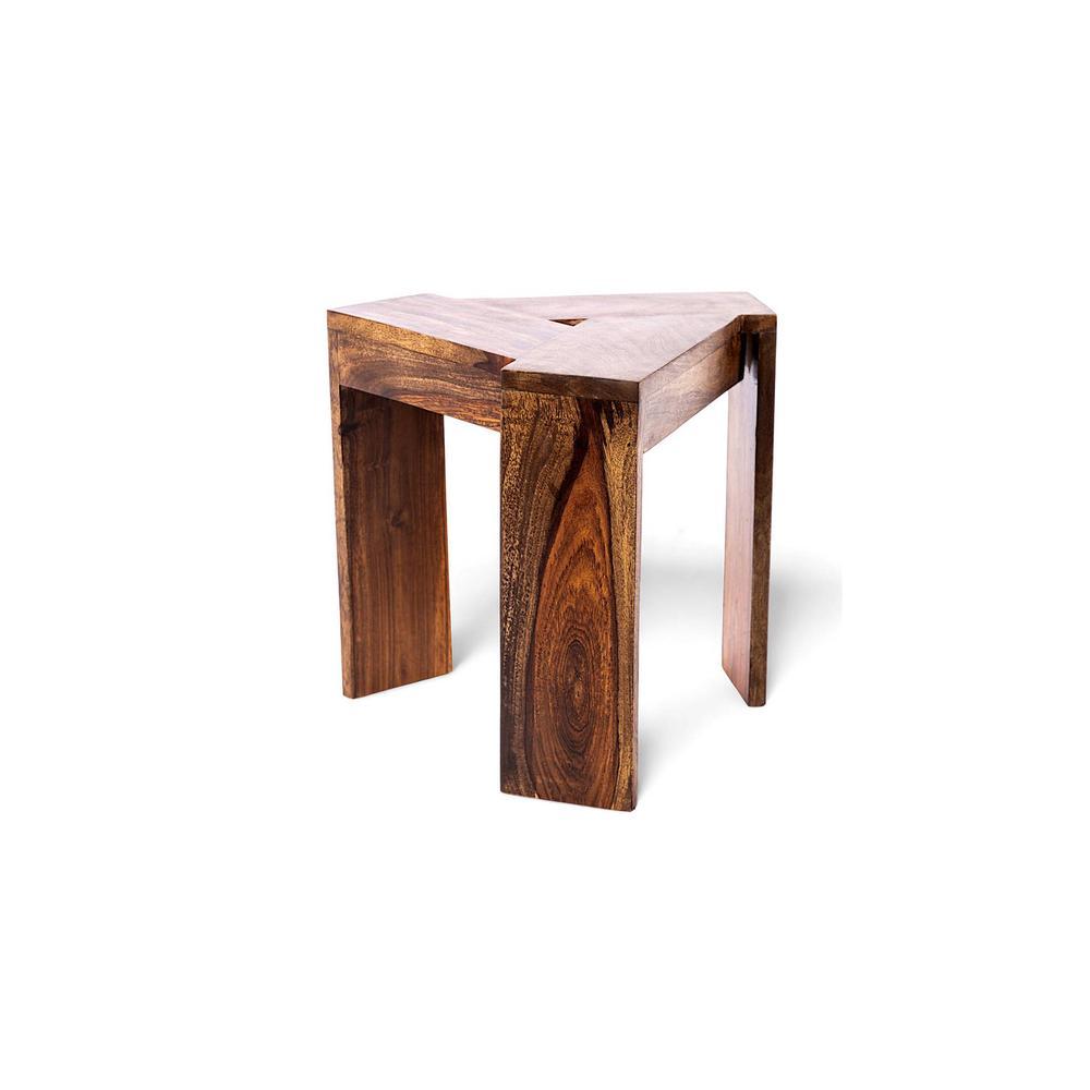 Avina End Table - Teak Finish