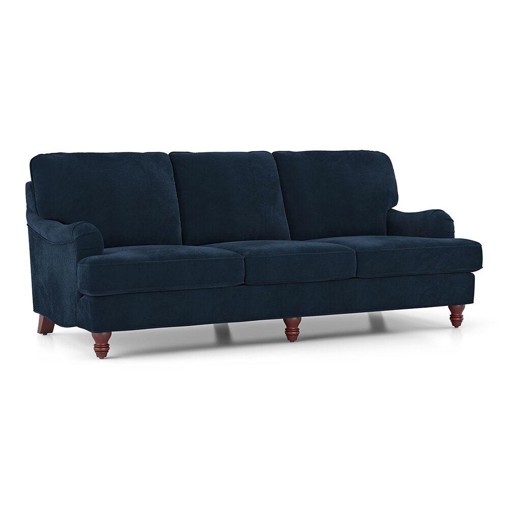Ophelia 3 Seater Fabric Sofa (Sea Port Blue Velvet)