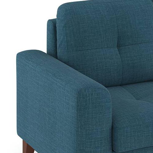 Verona Luxe 2 Seater Fabric Sofa in Colonial Blue Colour