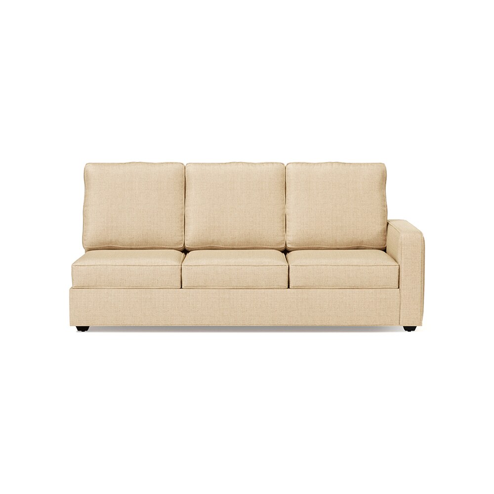Apollo Sofa (Colour : Pearl, Cushion : Soft, Back Type : High Back, Seating Capacity : Left Aligned 3 Seater + Left Aligned Chaise + Ottoman)