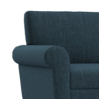 Oxford Sofa Set (Colour : Indigo Blue, Cushion : Hard, Seater : 2+1+1)