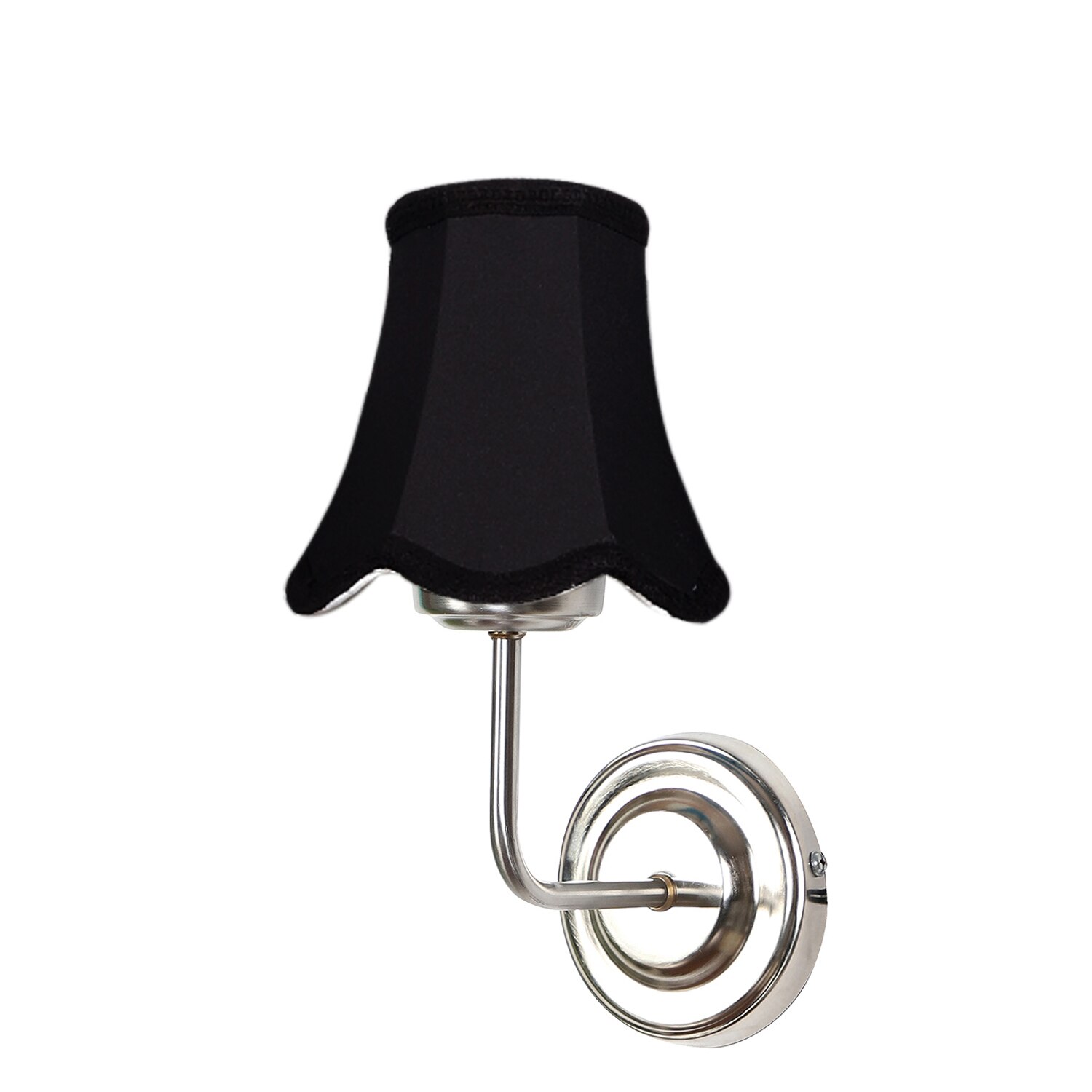 Devansh Steel  Wall Mounted Lamp With Cotton Off Black Shade