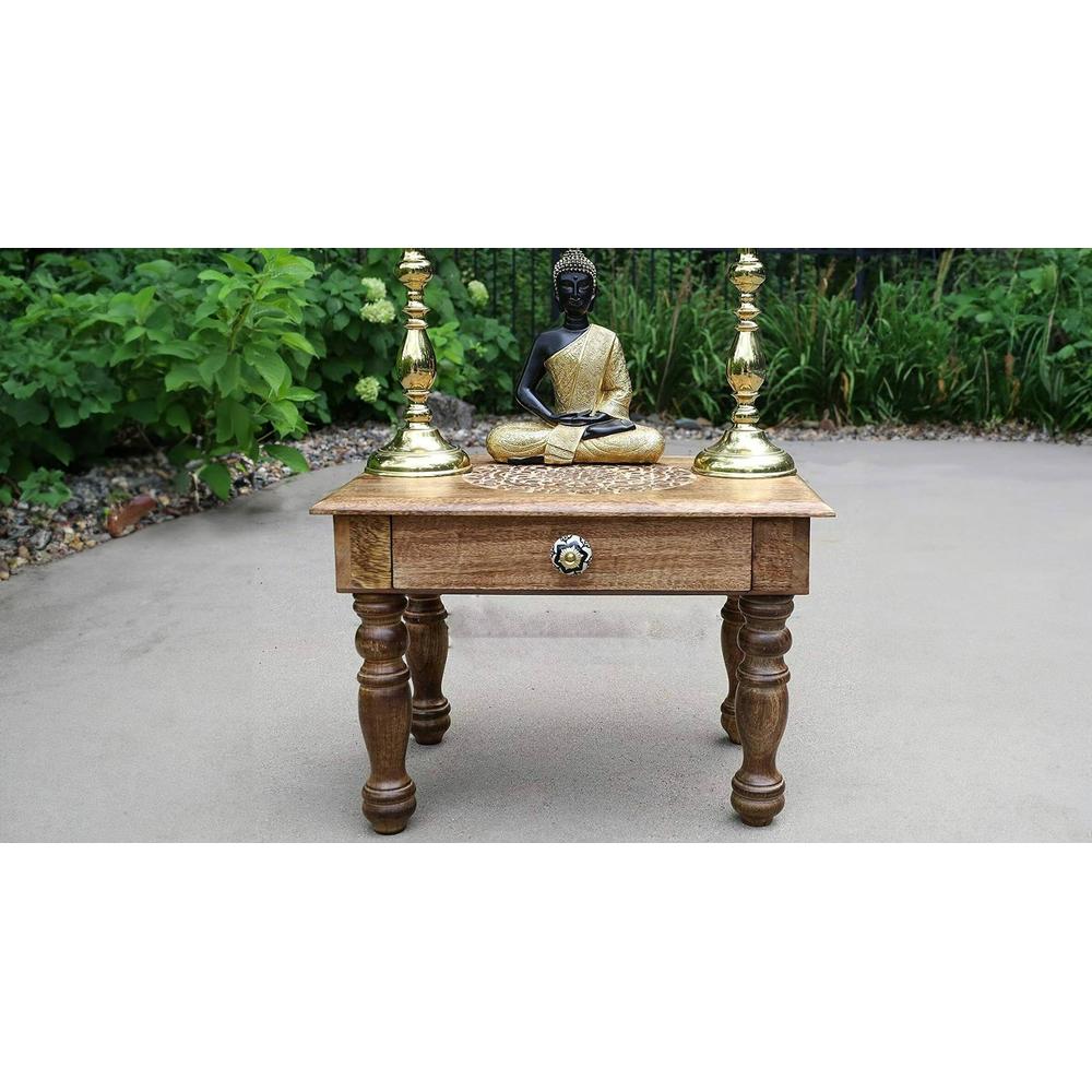 Terran Solid Wood Side Table