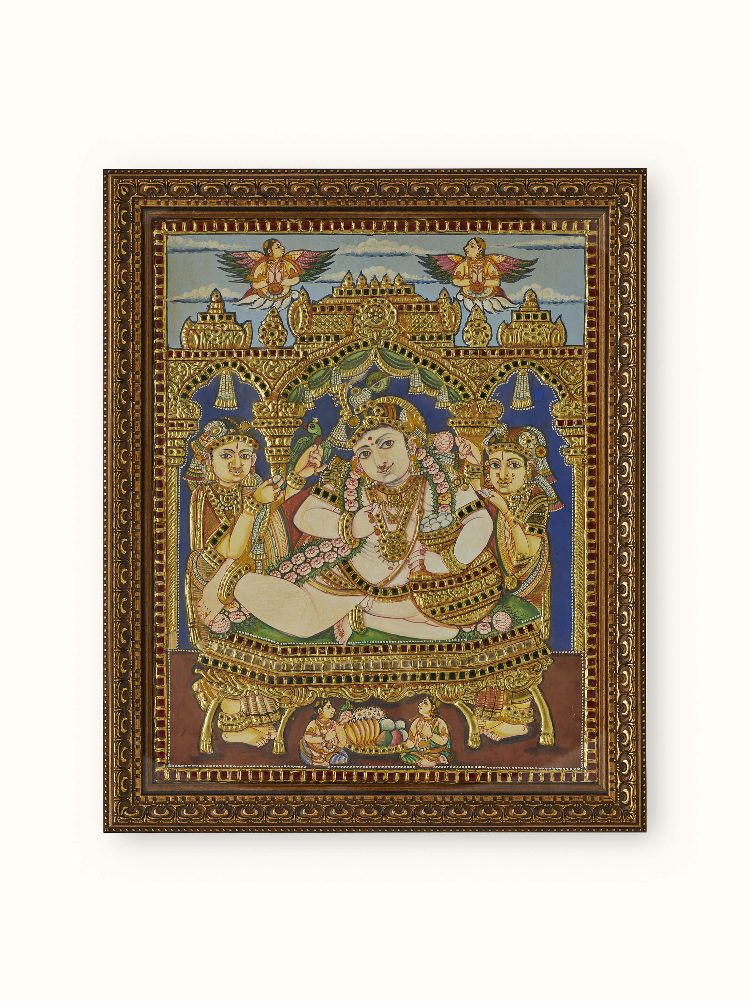 Krishna Dance Thanjavur Painting