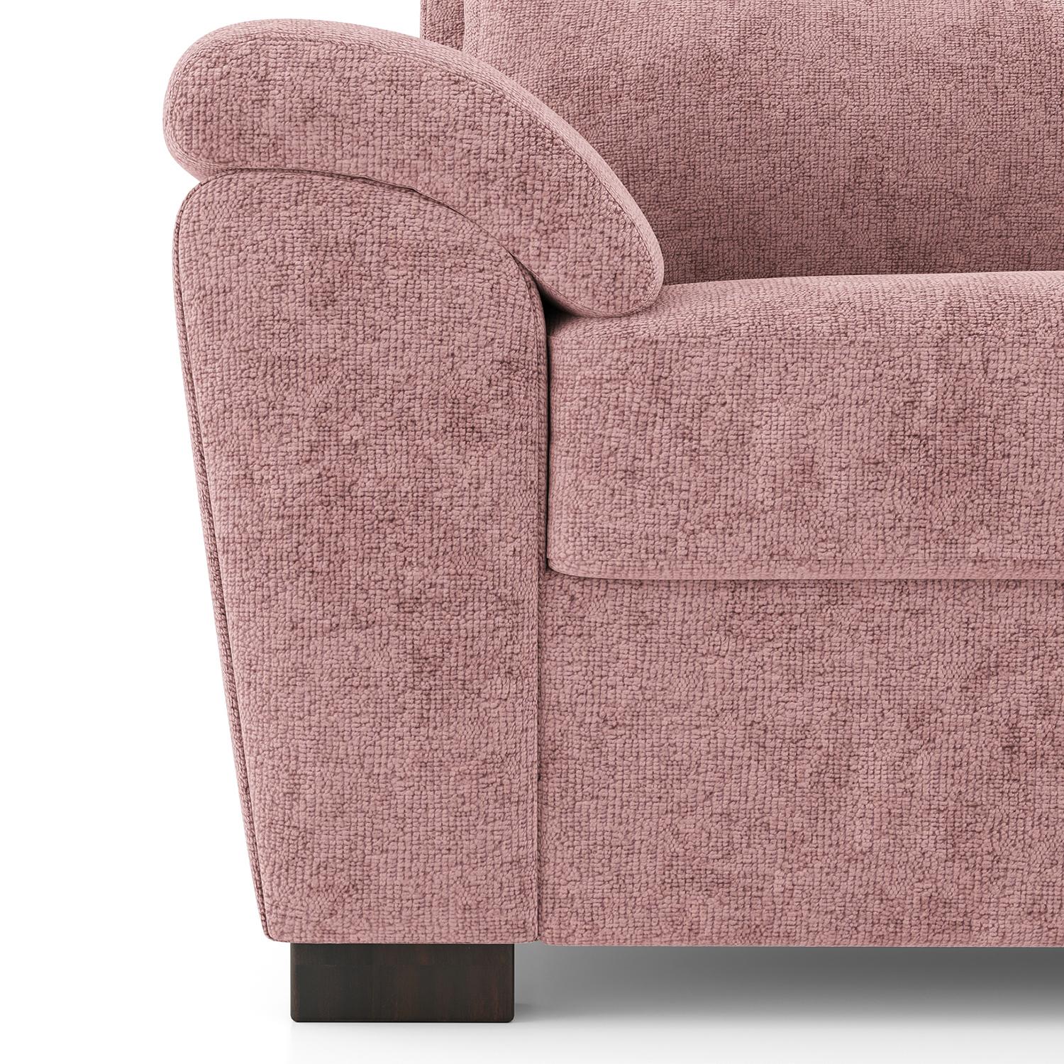 Adelaide Essential 1 Seater Fabric Sofa In Desert Rose