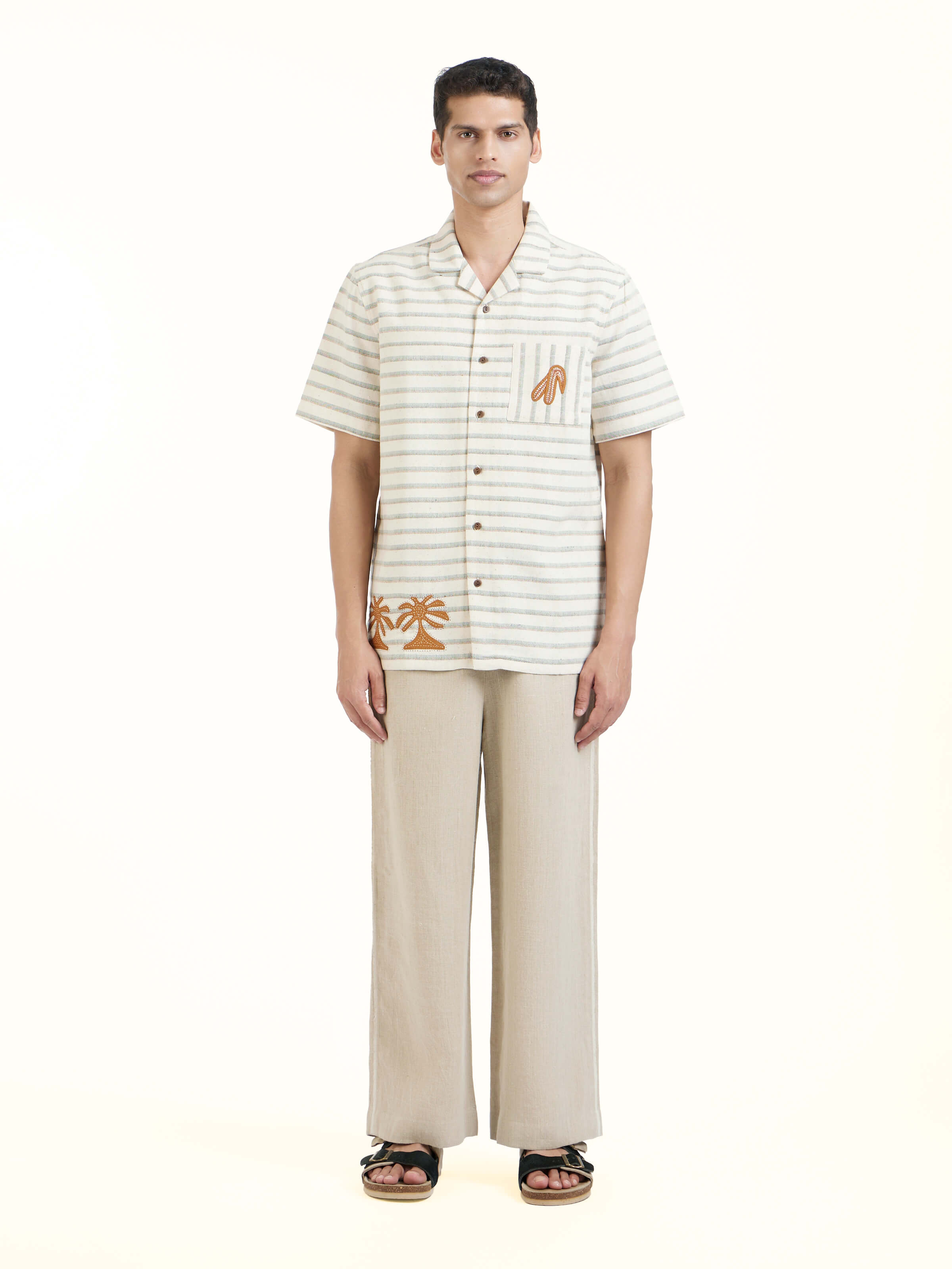 Ivory Kutchi Embroidered Shirt