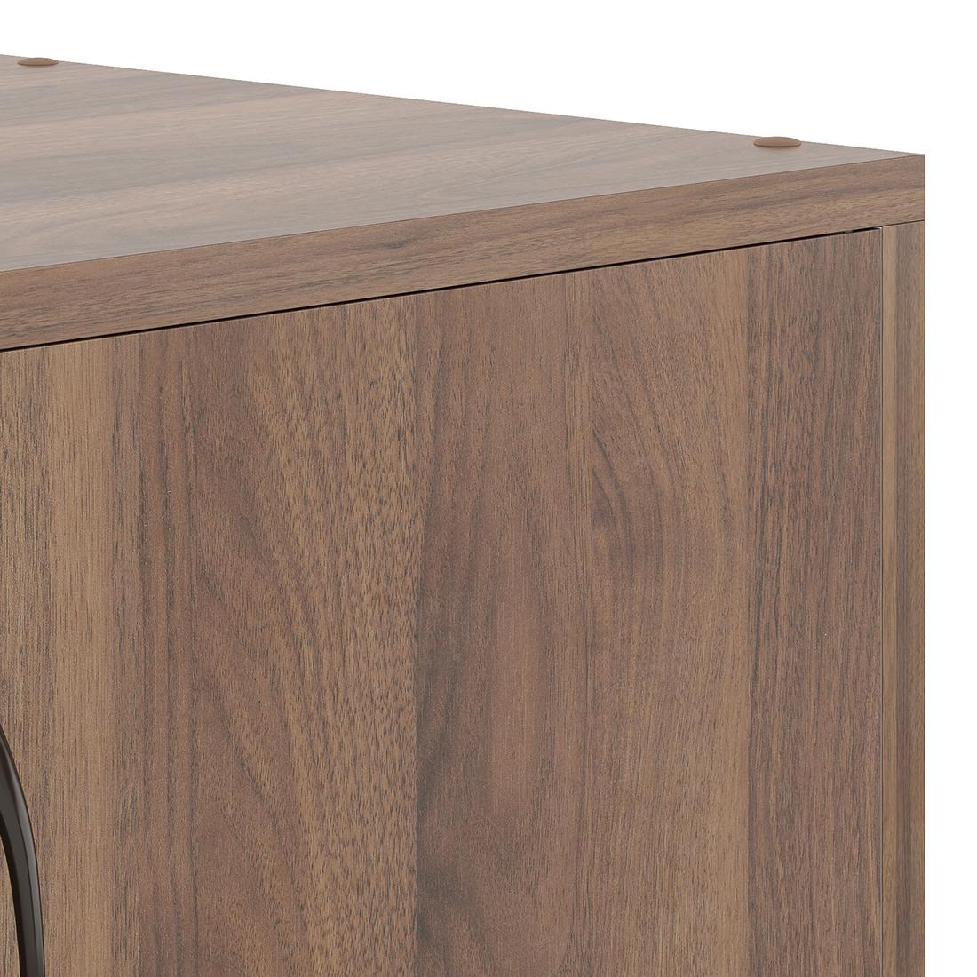 Alex 12 Pair Shoe Rack in Classic Walnut Finish