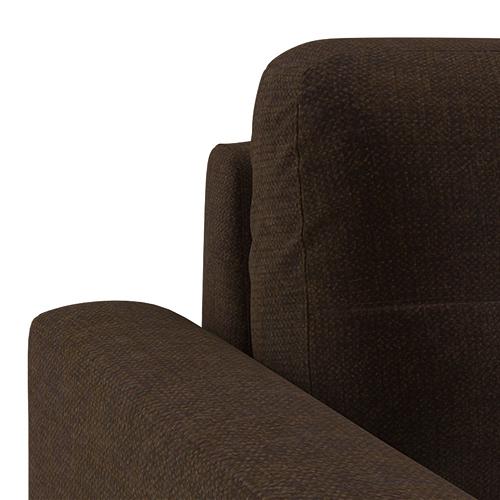 Verona Premium 1 Seater Fabric Sofa in Dark Earth Colour