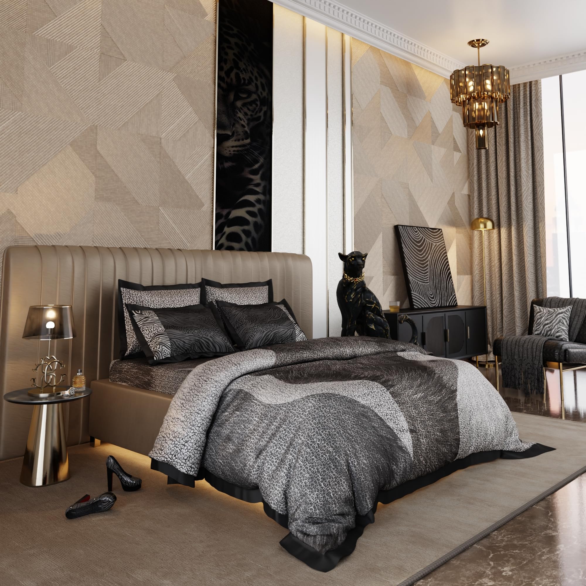 Stoa Paris King Size Enriched Cotton Comforter, 300TC Aesthetic AC Comforter , 300TC Night Safari - Stoa Paris