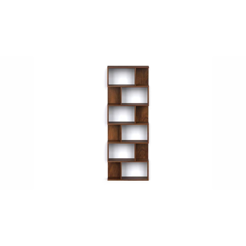 Crosbon Engineered Wood Bookshelf in Brown Maple