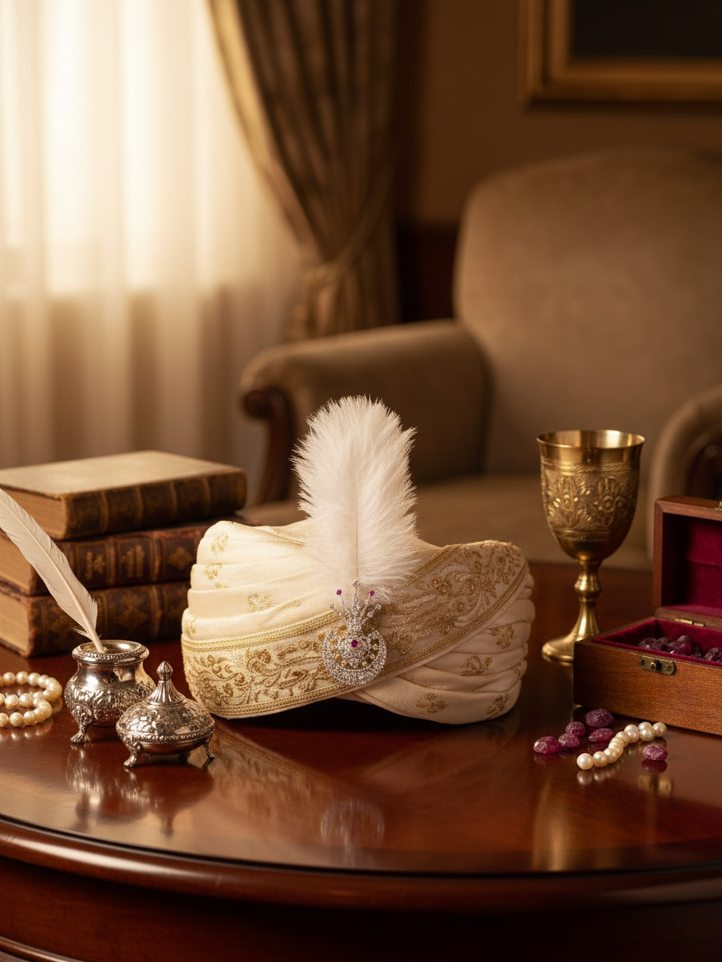 front view of silver smithing silver brooch pin with polished finish