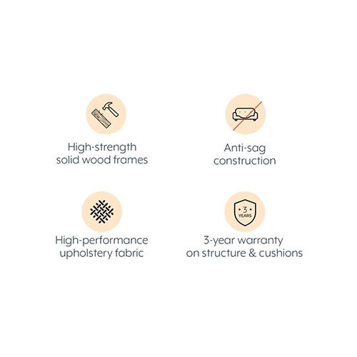 Adelaide Sofa Set (Colour : Dark Earth Brown , Seater : 2+1+1)