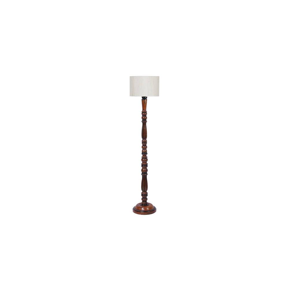 Cameron Brown Cotton Shade Floor Lamp