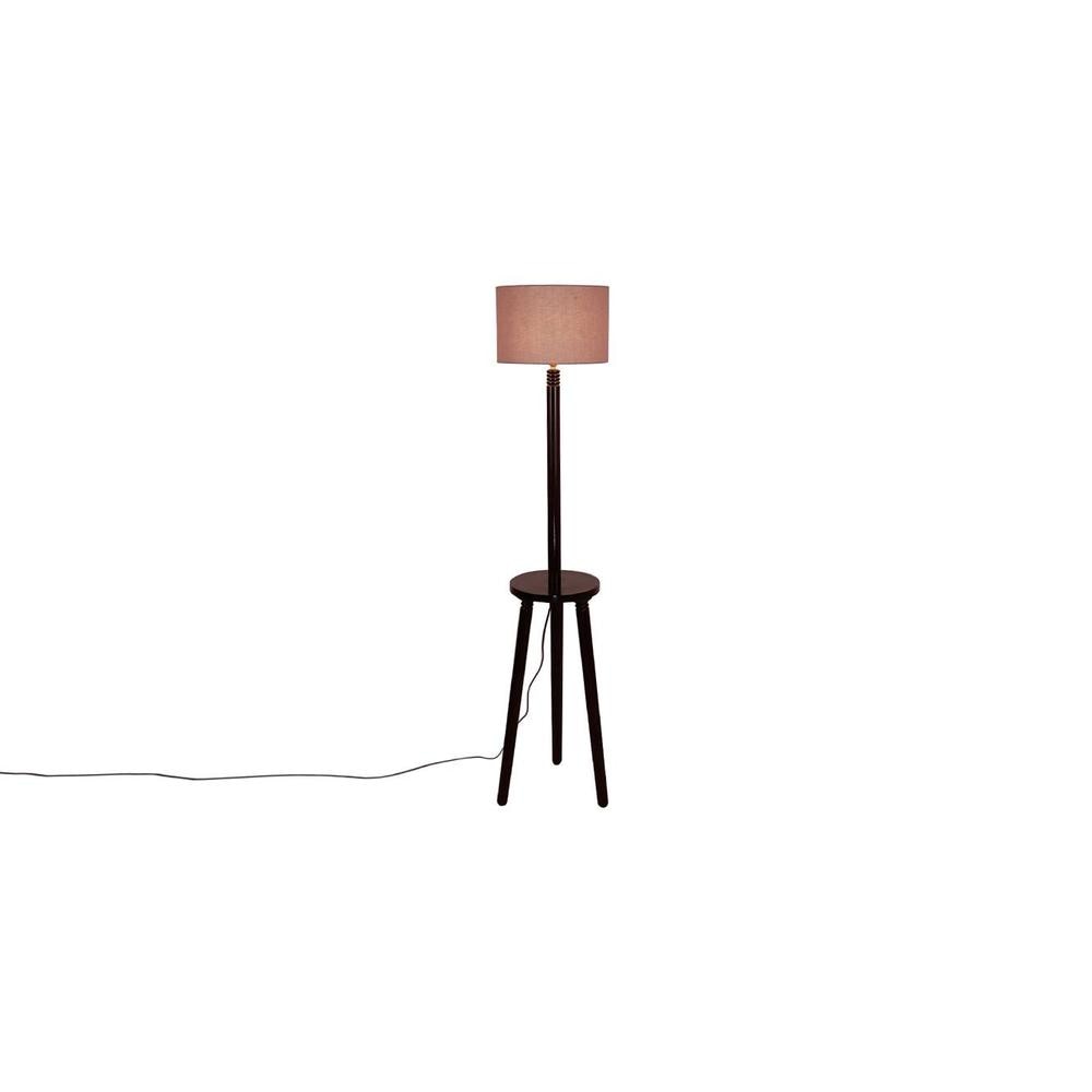 Fiona Grey Cotton Shade Floor Lamp