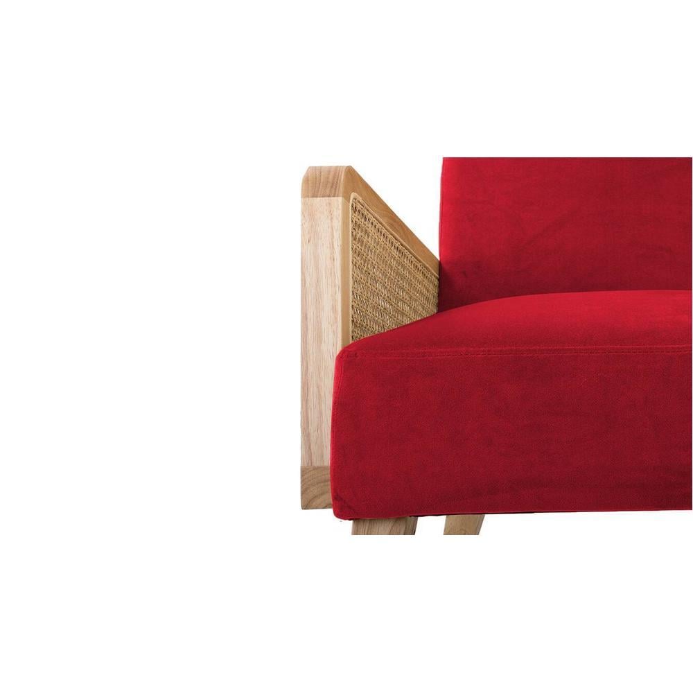 Evant Ratan Accent Chair in Red Colour