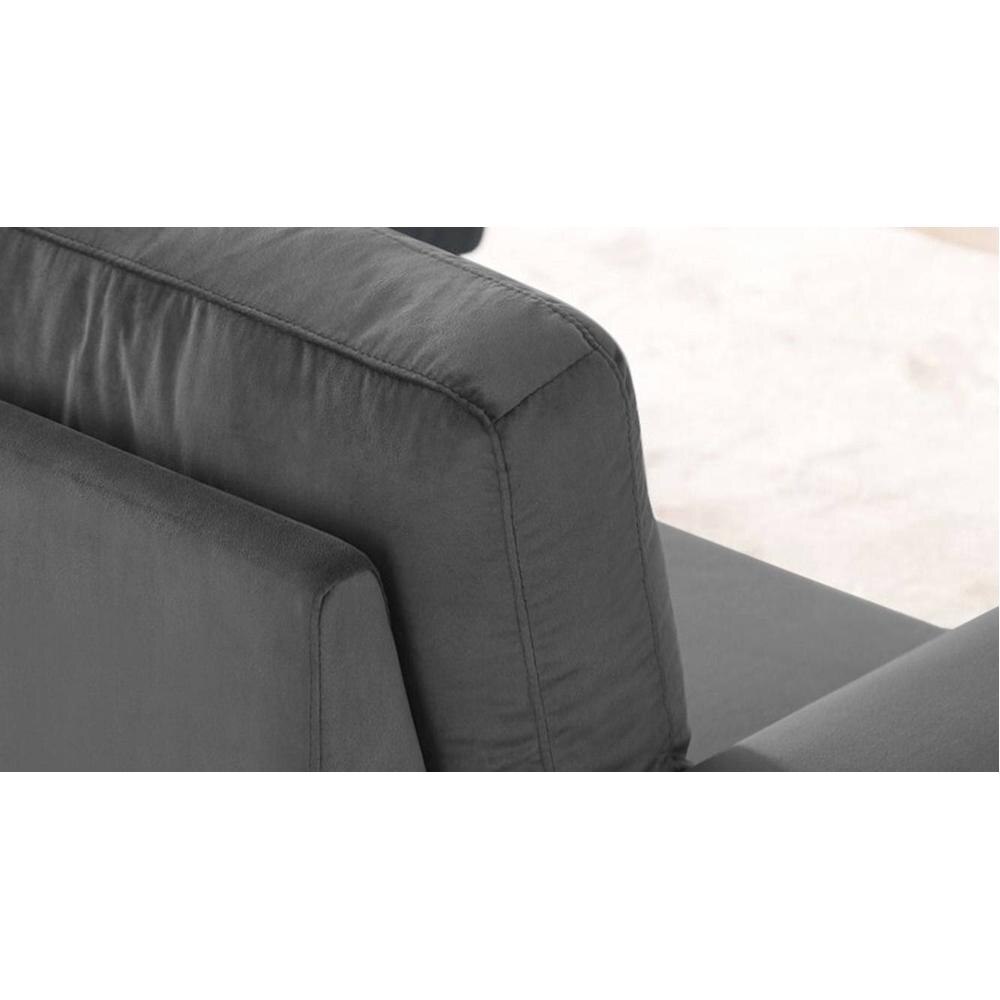 Solace Solid Wood Sofa cum Bed in Dark Grey