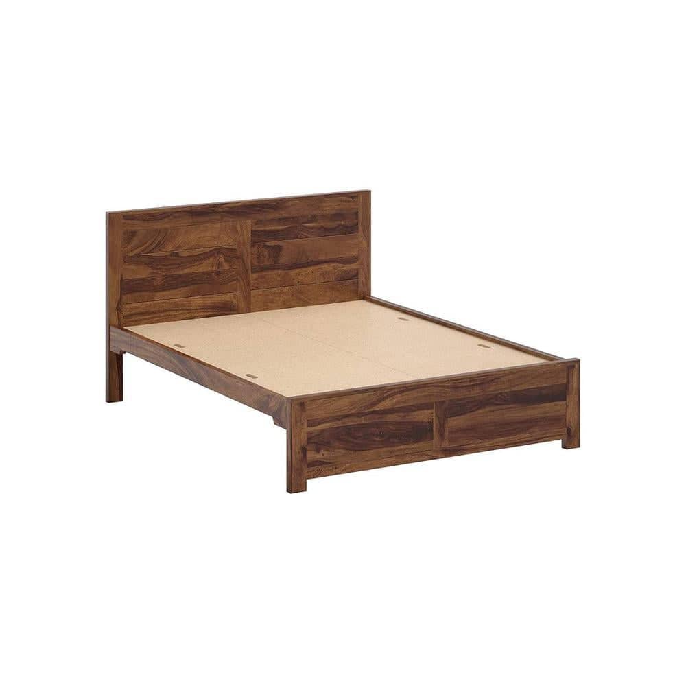 Finn Solid Wood Queen Size Non Storage Bed In Provincial Teak Finish