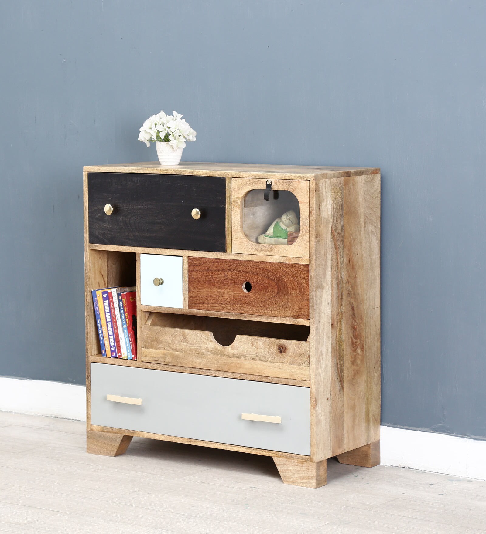 Morila Chest Of Drawers  in Natural Finish - Woodenmood