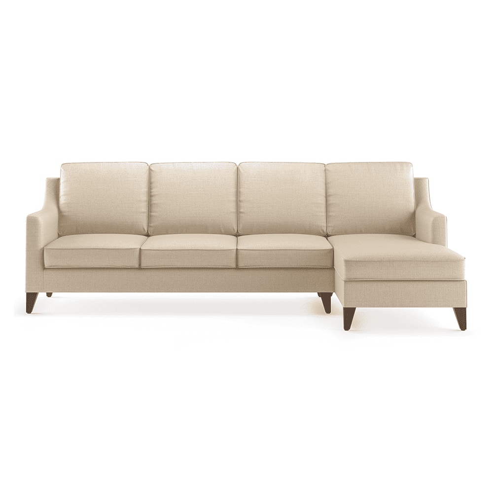 Abbey Sectional Sofa (Colour : Pearl, Cushion : Soft, Seater : Right Aligned 3 Seater + Right Aligned Chaise)