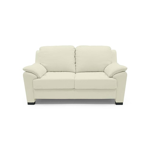 Farina 2 Seater Half Leather Sofa in Milk Colour - Urban Ladder