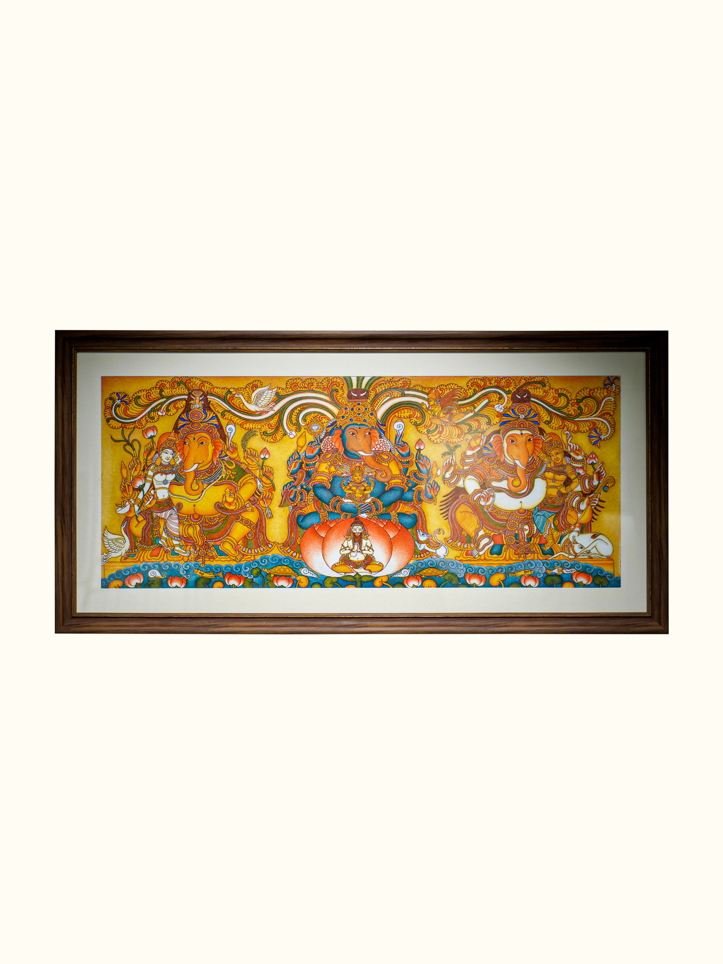 Thriguna Ganesha Kerala Mural Painting
