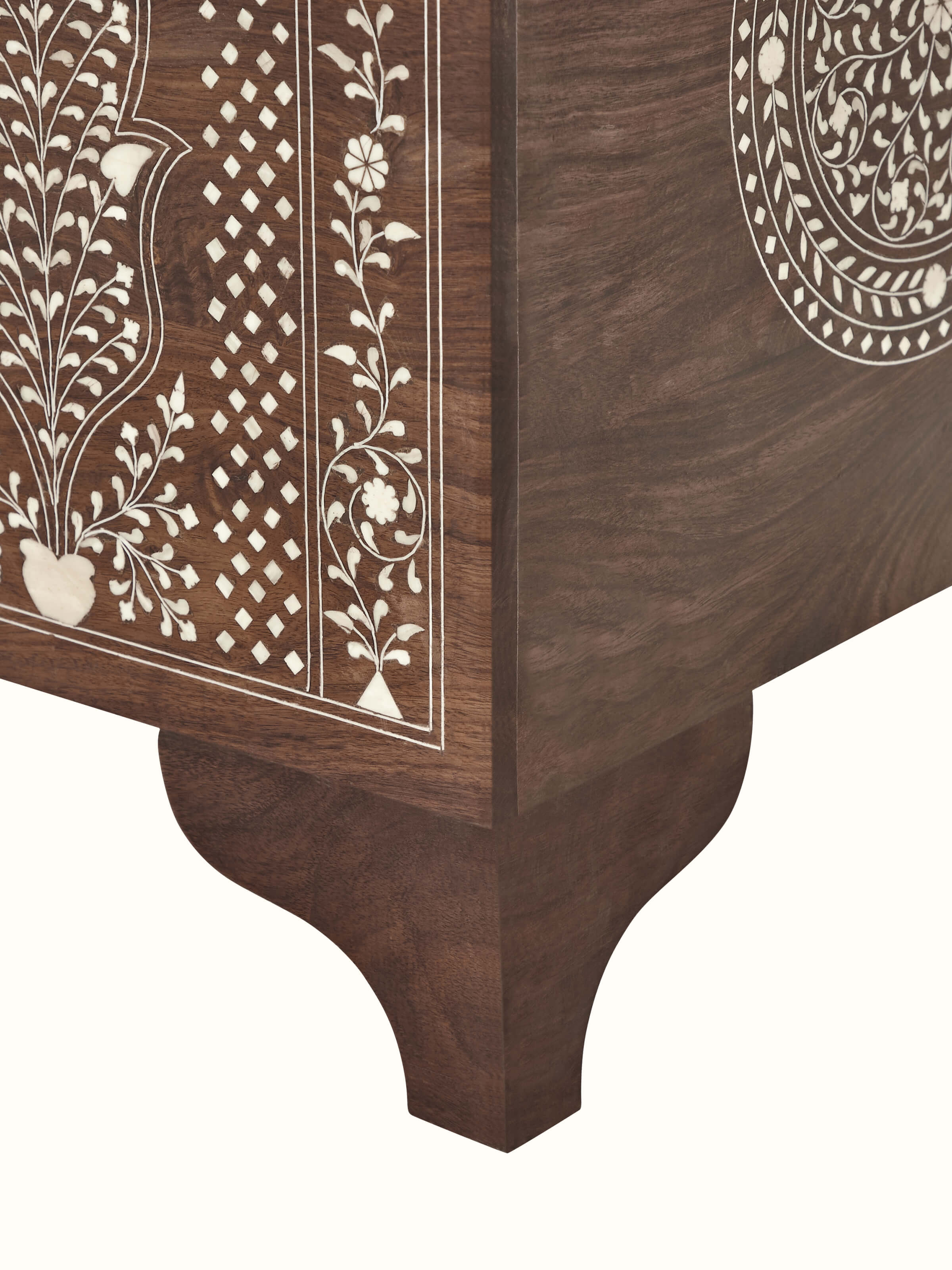 Sheesham Wood Bone Inlay Trunk