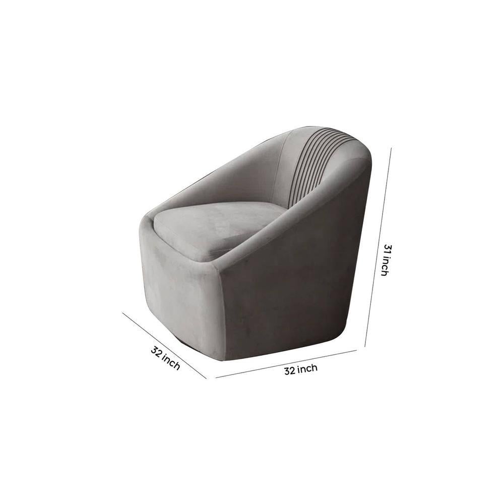 Chrishun Velvet Accent Chair in Yellow Colour